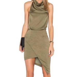 Elliatt olive open back dress